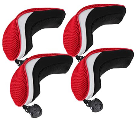 Perfeclan 4X Golf Club Rescue Headcover Hybrid Utility Head Head Cover con Etiqueta No. - Rojo