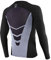 AMZSPORT Mens Compression Shirt Long Sleeve Sports T-Shirt Cool Dry Base Layer Fitness Tight Top - Black XL
