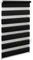OBdeco Doppelrollo Duo Rollo Klemmfix ohne Bohren B85cm x H150cm(Stoffbreite 81 cm) Schwarz für Fenster lichtdurchlässig und verdunkelnd