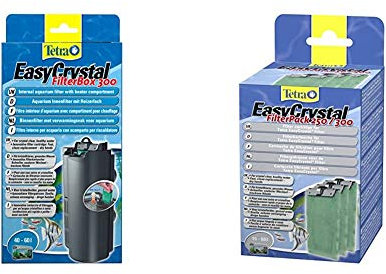 Tetra EasyCrystal Aquarium Filterbox 300 - Filter für kristallklares gesundes Wasser & EasyCrystal Filter Pack 250/300 Filterpads (Filtermaterial für EasyCrystal Innenfilter), 3 Stück