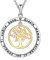 LOVORDS Collana Donna Incisa Argento Sterling 925 Pendente Ciondolo Albero della Vita Famiglia Cerchio Regalo Mamma Madre