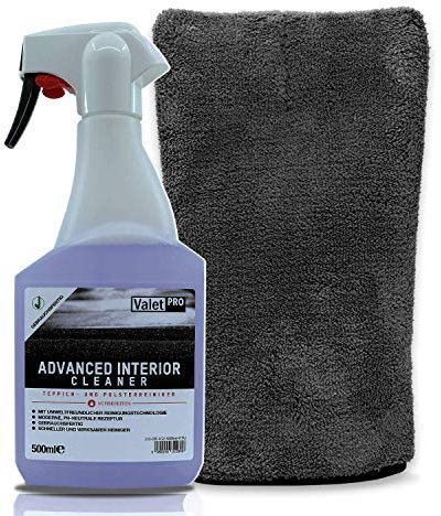 detailmate Innenraumreiniger Set: ValetPRO Advanced Interior Cleaner RTU 500ml Mikrofaser Präzisionshandschuh 1000GSM