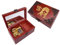 Youtang Elfen Lied Jewelry Music box with Mirror Carved Wood Musical Box Wind up Gift Box Play Lilium,Gold Movement