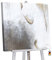 YS-Art Abstrakt Acryl Gemälde auf Leinwand Exotic handgemalt Wandbilder Wohnzimmer modern Wohndekor Bild grau weiß gold quadratisch echtes Kunstwerk 100x100 cm
