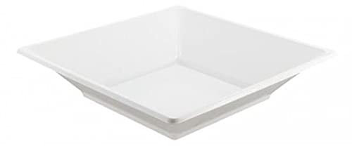 DIJUSA SUMINISTROS PARA HOSTELERIA PLATO DESECHABLE CUADRADO HONDO BLANCO 17X17 P-25 unds