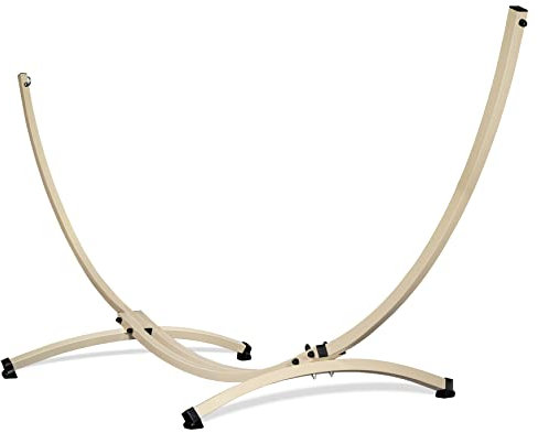 Potenza Estructura para hamacas de exterior XXL, 365 cm, 220 kg, estructura para hamacas, marco de acero galvanizado resistente a la intemperie (crudo)