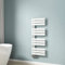 EMKE Radiateur Panneau, Sèche Serviettes à Eau Chaude 456W, Porte-Serviettes pour Le Chauffage de la Salle de Bain, Chauffe Serviettes à température constante 104 * 40 cm, Blanc