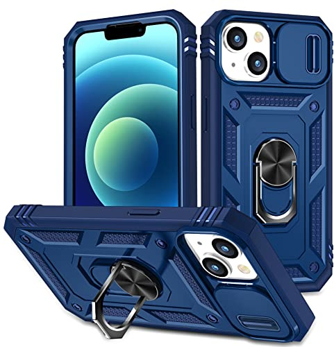 DAWEIXEAU für iPhone 13 Hülle,Kameraschutz Handyhülle Drop Resistance Handys Schutzhülle für iPhone 13 6.1 (Dunkelblau)