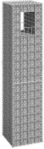 homiuse Poteau pour Panier De Gabion 40x40x180 CM 1 Pcs Jardin Exterieur Mur en Gabion JardinièRe Rectangulaire Claustra Exterieur Decoration Jardin pour Les Zones Commerciales Et RéSidentielles