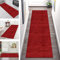 Läufer Teppich Lang Flur rutschfest Waschbar Küche Korridor Teppichläufer Rot 3D Abstract 70X300CM Teppichmatten Küchenläufer Wohnzimmer Kinderzimmer Esszimmer Anpassbare Küchenteppich Meterware
