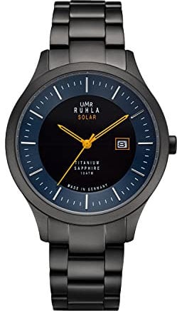 UMR RUHLA Herren-Armbanduhr 95953M, Solar, Titan, Datumsanzeige, 10 bar