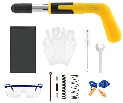 LERORA Framing Nailer Steel Nails Guns Rivet Tool Brick Wall Anchor Wire Slotting Device Decoration Rivet Gun Tufting Gun Wall Fastener Set (Color : Gold, Size : XS)