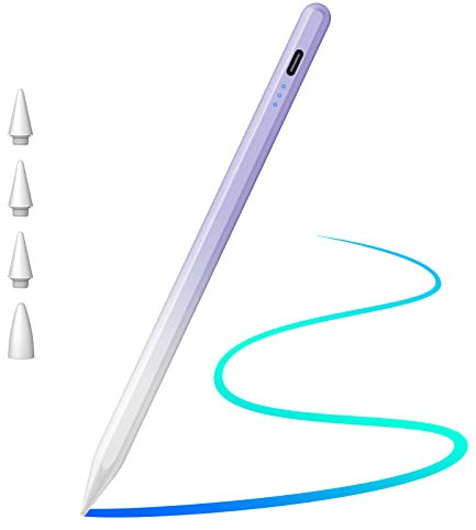 Cisteen Stylus Pen for iPad 2025-2018, Pencil for iPad 11th A16/10/9/8/7/6,Air 11/13 M2/M3,Pro 11/13 M4,Pro 12.9,Air 5/4/3,Mini 7 A17 Pro/6/5,with Faster Charge,Tilt Sensor,Palm Rejection