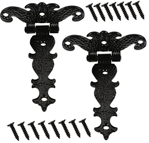 WHAMVOX 2pcs Vintage Style Heavy Duty Hinge for Shed Door Gate Hinge Barn Door Outdoor Use Zinc Alloy Material for Wooden Fence Gate