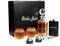 Golf Ball Whiskey Glass and Decanter Set with Crystal Whiskey Glasses, Decanter Set, Golf Ball Whiskey Chillers, Tongs, Storage Pouch, Birdie Juice Flask, and Elegant Black Storage Box