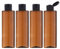 Toureal 250ML Flacon avec Flip Cap Vide (4 Pièces), Rechargeable Bouteille de Voyage pour Cosmétique avec Entonnoir (Marron)