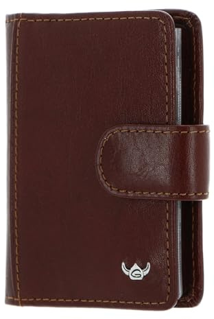 Golden Head Leder Colorado RFID Protect Kartenetui mit Riegel 4516 Tabacco braun
