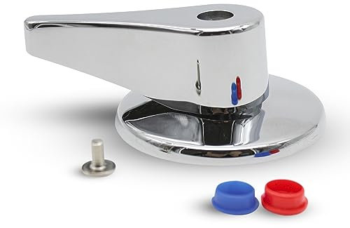 DOJA Barcelona | Unterputzventil | 1er Pack | Wasserhahnabdeckung | Ø69x54mm | Zamak poliert verchromt | Hebel und Abdeckung | für Pool-Dusche, Einbau-Armaturengarnitur, Wand-Armaturen