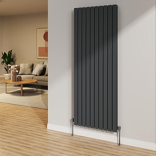 NRG 1800x680mm Anthracite Radiator Vertical Flat Panel Bathroom Designer Double Rad Central Heating