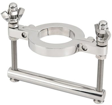 SeLgurFos Edelstahl Hoden Folter CBT Sexspielzeug Quetscher Metall Penisring für Männer Hodenstrecker Ballstretcher Hodensack Anhänger SM Fetisch Bondage für Paare (M-330g)