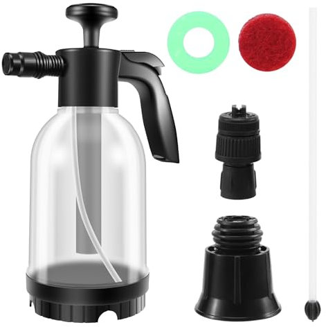 FTEYJEUIOTY Hand Pump Foam Sprayer Hand Pressurized Foam Sprayer 2 Litre Pressure Foam Cannon Snow Foam Nozzle Carwash