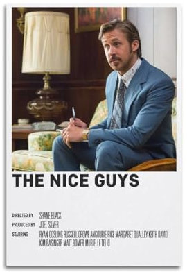 Filmposter The Nice Guys, Raumdekoration, Poster für Schlafzimmer, Wohnzimmer, Wände, 40 x 60 cm, ungerahmt