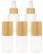 Wachsmann Lot de 5 bouteilles en verre avec couvercle en bambou - Cosmétique naturel DIY - Emballage cadeau - Tête de pulvérisation, distributeur de lotion, distributeur de savon - 30 ml, 100 ml, 150