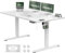 JUMMICO Electric Standing Desk 140x70 cm with Charging Port, Height Adjustable Computer Desk with Cable Tray,Ergonomic Sit Stand up Desk Rising Table Home Office Furniture, White