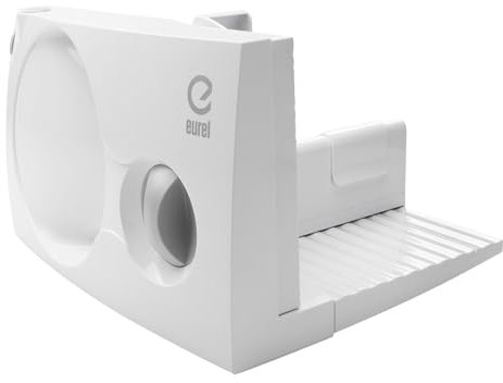 EUREL RS46 Allesschneider Made in Europa, Einstellen der Messergeschwindigkeit, Dauerschaltung, Serviertablett platzsparend klappbar Schneidemaschine Ø17cm Edelstahlklinge einstellbar 0-17mm 100W