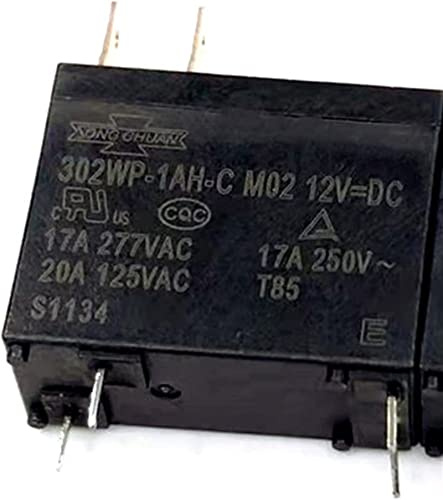 Relais 12V Relay 302WP-1AH-C M02 12VDC 4Pins for four à micro-ondes Pièces de rechange (Size : One Size)