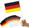YANGWEN Drapeau Allemagne, 20pcs Mini Drapeaux allemands à la Main avec pôle Blanc pour défilés, Carnaval, Festival, fête(14 * 21cm)