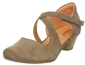 Think! Damen AIDA chromfrei gegerbte nachhaltige Halbschuhe, Taupe/Kombi 3000