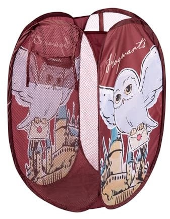 Harry Potter Aufbewahrungskorb - Hedwig Eule Faltbar für Kinder POP-UP Kinderzimmer Wäschekorb Rot 34 x 34 x 59 cm