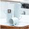 vienberg Lot de 6 tasses à café en porcelaine blanche de qualité supérieure - Empilables - Qualité hôtelière - 300 ml - Avec anse