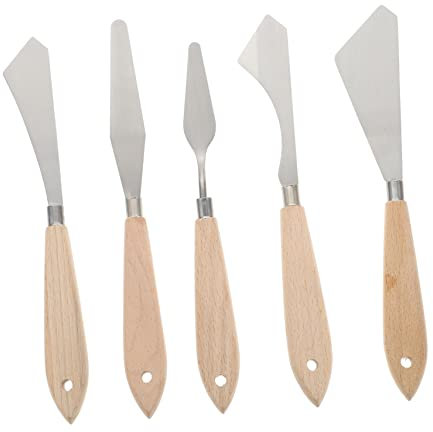 BELLIFFY 5st Geformtes Ölmalmesser Malerei Für Ölfarbe Schaber Für Öl Praktische Farbspachtel Malmesser Für Ölfarbe Spachtel Für Ölfarbe Werkzeuge Zum Malen Von Spachtel Ölgemäldezubehör