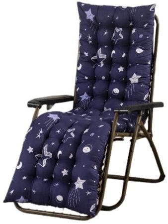 Meteor Design Outdoor-Sonnenliegen-Kissen, bequeme Ersatzpolster für Gartenmöbel, mit rutschfesten Bändern, 48 x 120 cm