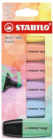 Stabilo BOSS MINI Pastel - Evidenziatore - Astuccio da 6 - Colori assortiti