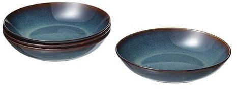Generisch Gladelig tiefer Teller blau 21cm (4 Stück Pack) aus Steinzeug (IKE 105.036.23)