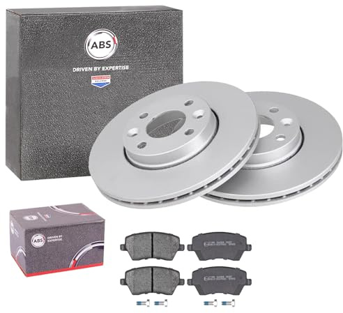 ABS Bremsscheiben + Beläge vorne | 17541 + 37395 Kompatibel mit Micra C+C III (K12),Micra III (K12),Note (E11, NE11)