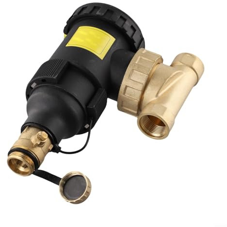 Filtro magnetico per caldaia DN20 - Separatore di sporco del sistema di riscaldamento centralizzato con magnete da 12000 Gauss e valvola di scarico integrata del tubo flessibile