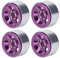 Ylwxzenith Aluminium Alloy RC Wheel Hubs Set, Reusable Glue, Installation, Model Car Fit, Strong Road Support, Durably, for 1.9in (Purple)