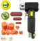 Lucidatrice a batteria per auto, levigatrice orbitale ad aria compressa, lucidatrice a batteria, set con carta vetrata, 30 spugnette x 21, per auto, pavimenti, piastrelle