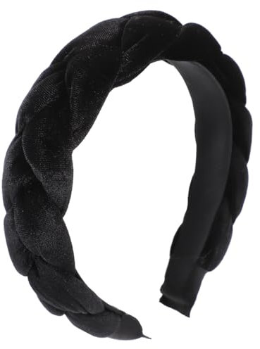 OATIPHO 1 Pièce Bandeau Tressé Noir Femme Accessoire de Mode Élégant pour Fêtes et et Filles
