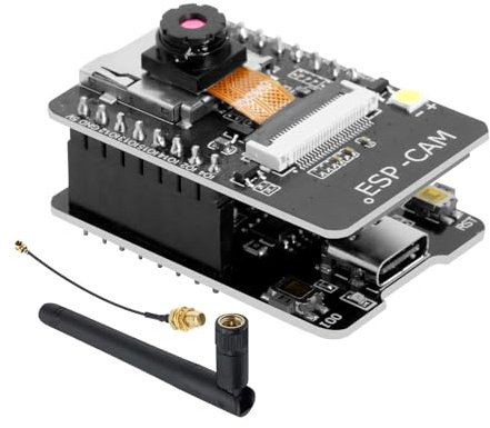AYWHP 1PCS ESP32 CAM WiFi Bluetooth Board,ESP32 CAM MB Entwicklungsplatine Dual-Core mit Kamera OV2640 + 2,4 G Antennen IPEX,Type-C, mit Steckplatz für TF-Karte, kompatibel mit Arduino