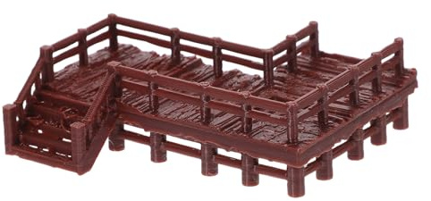 LIFKICH Vintage Chinesische Miniaturbrücke aus Klassische Architekturfigurine Dekorative Gartendeko für Zen Garten Bonsai Zubehör und Miniaturlandschaften Stilvolle Haus Deko