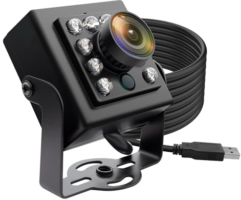 Accum USB Fischaugen-Kamera mit OV2710 CMOS Sensor,170°Weitwinkel IR-Filter | 1080P bis 100fps, Mini-Modul mit Nachtsicht, kompatibel mit PC, Laptop und Jetson Nano