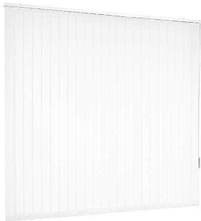 Lamellenvorhang Vertikaljalousie Weiß Lamellen Fenster Rollo Breite 100 bis 250 cm Länge 150 bis 250 cm Vorhang Flächenvorhang Schiebevorhang Streifenvorhang blickdicht halbtransparent (100 x 190 cm)