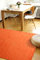 floor factory Moderner Baumwoll Teppich Living orange 140x200cm - waschbarer Webteppich aus 100% Baumwolle
