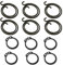 Universal Hardware 2 Turns Door Handle Kit Spring Replacement Lever Latch Coil Repair Plus Circlip (6 x Springs 1.8mm Thick and 6 Circlip)