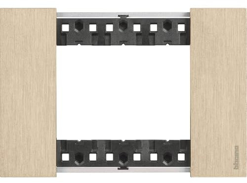 Bticino KA4803ZW Living Now - Placca 3 Moduli, Oro, 123 x 50 x 10 cm